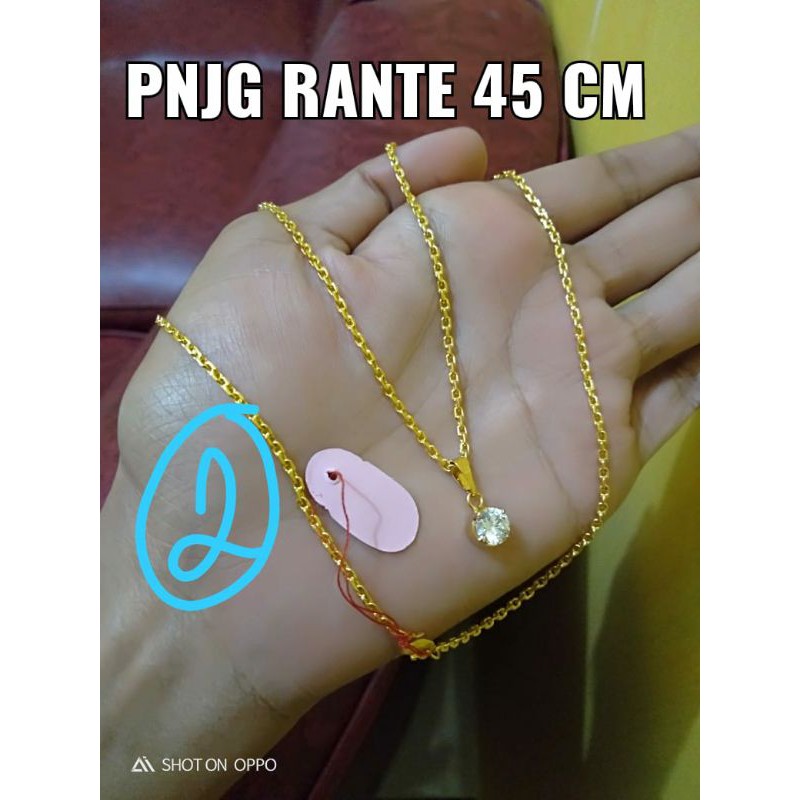 kalung balok mini/nori liontin permata lps ems24