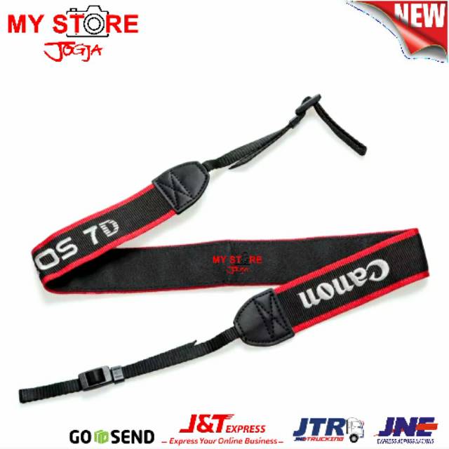 Shoulder Strap Tali Kamera DSLR Logo Canon Bordir EOS 7D Camera Bukan Ori Original