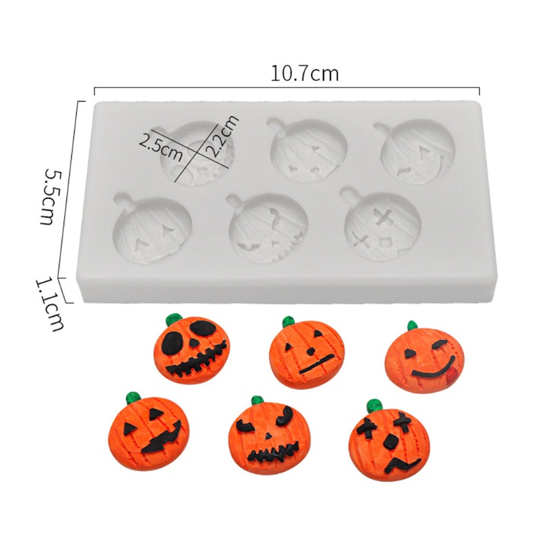 Zzz 4pcs / Set Cetakan Fondant Bahan Silikon Desain Labu / Orang-Orangan Sawah Untuk Halloween