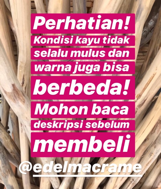 Ranting Kayu Jati | Ranting Kayu Macrame part II