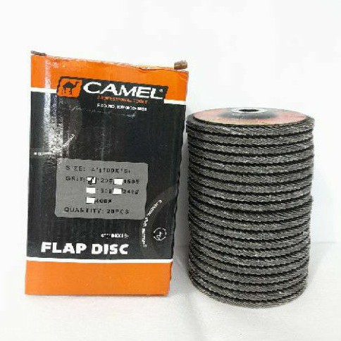 Amplas Susun grit 120 Mata Gerinda Flap Disc 4&quot; Harga Per Kotak (C357K)