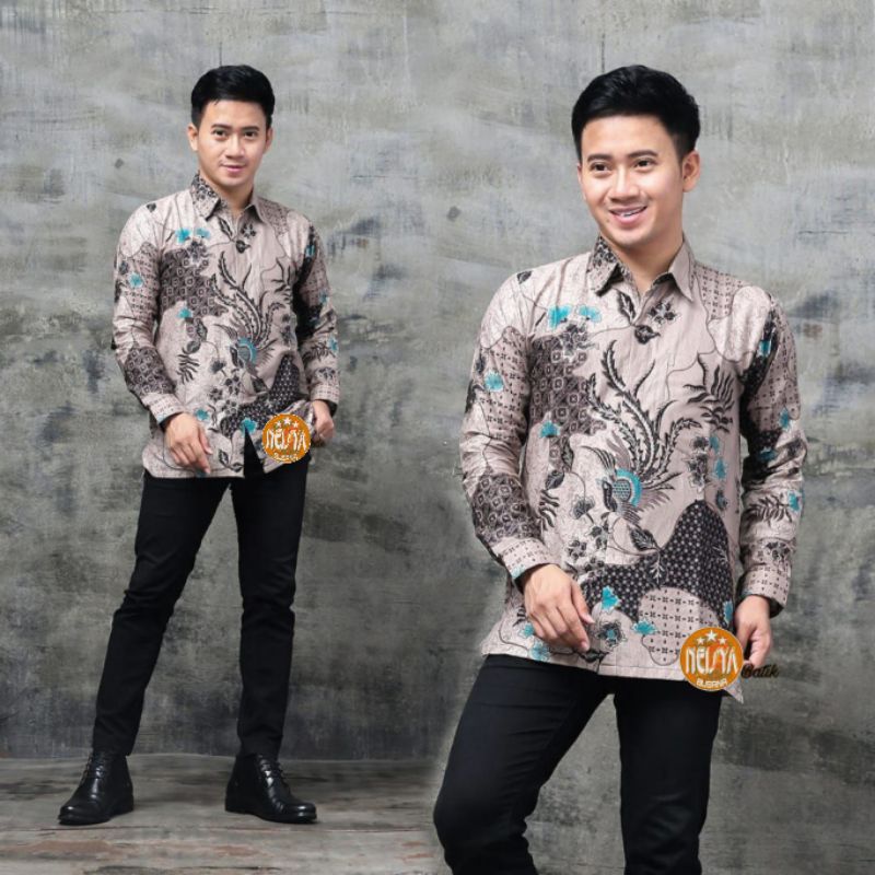 Batik wanita ASJ SA HRB026 Kenongo Kemeja Tosca Pendek-Kmeja Dws Sekarjagad