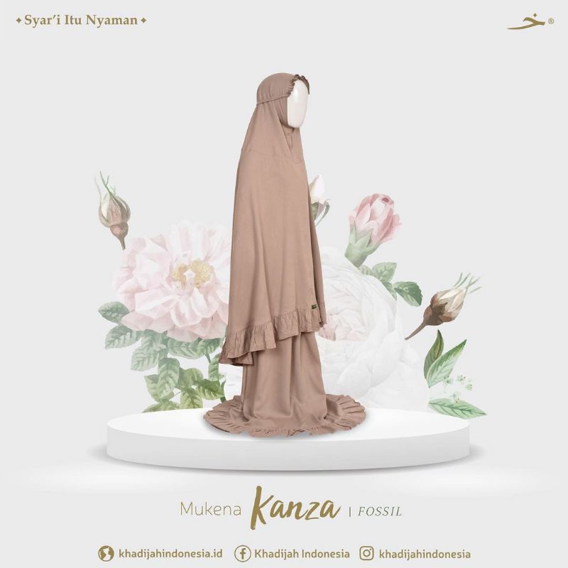 MUKENA KANZA POLOS BY KHADIJAH INDONESIA