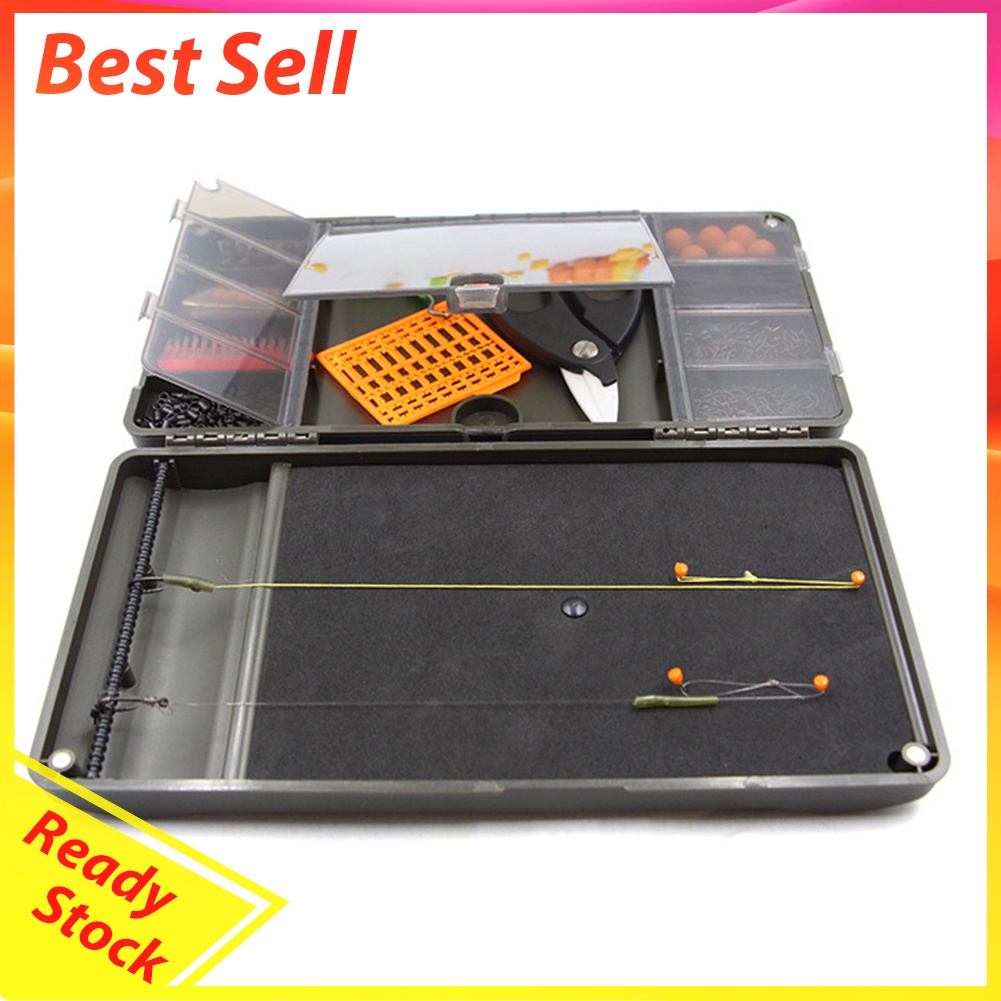 8 Slots Carp Fishing Rig Storage Case Tackle Swivels Hook Bait Storage Box