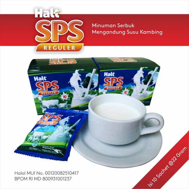 Minuman serbuk mengandung susu kambing Halt sps sasetan / eceran