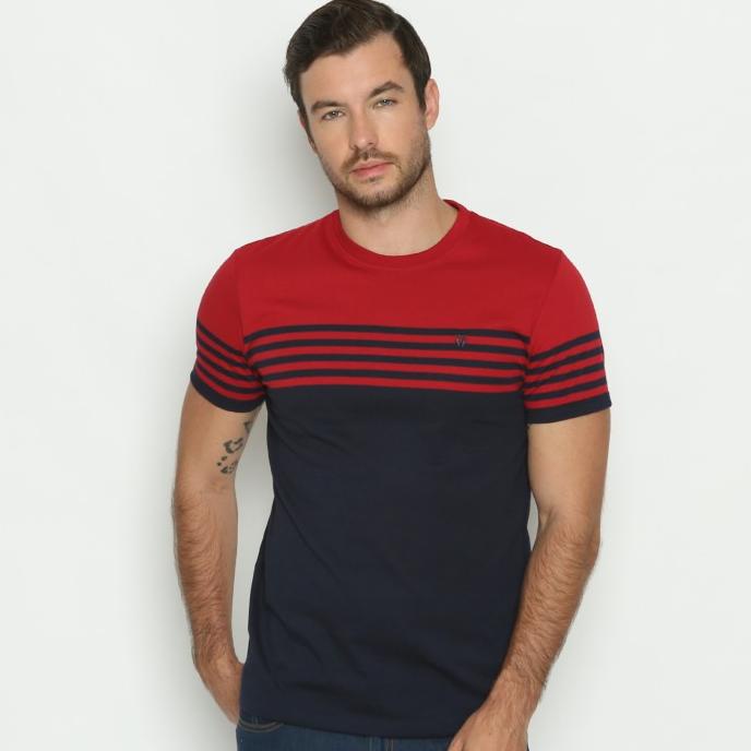 Matsuda T Shirt Pria Kaos Stripe Kansai