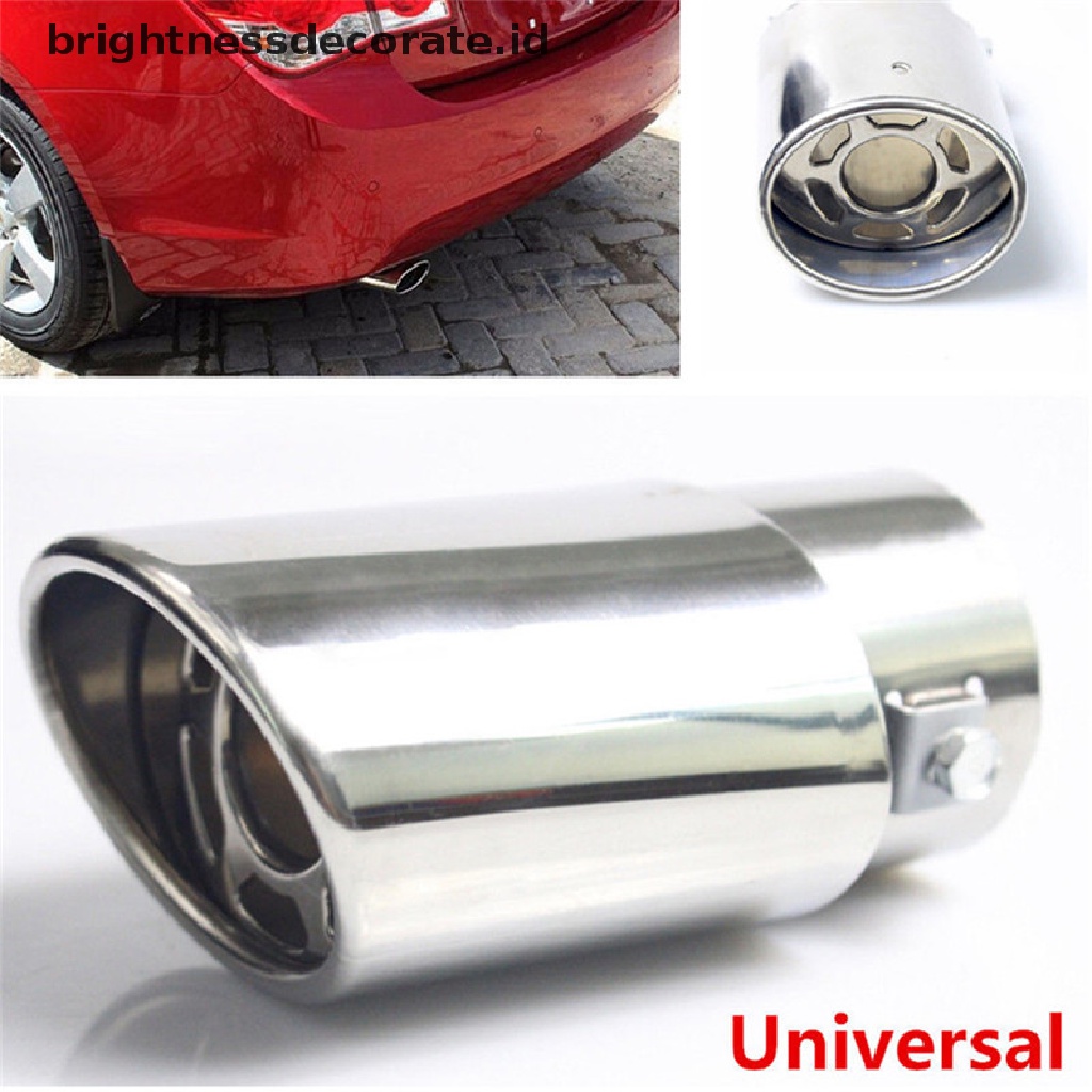 Ujung Pipa Knalpot Universal Bahan Stainless Steel Untuk Mobil