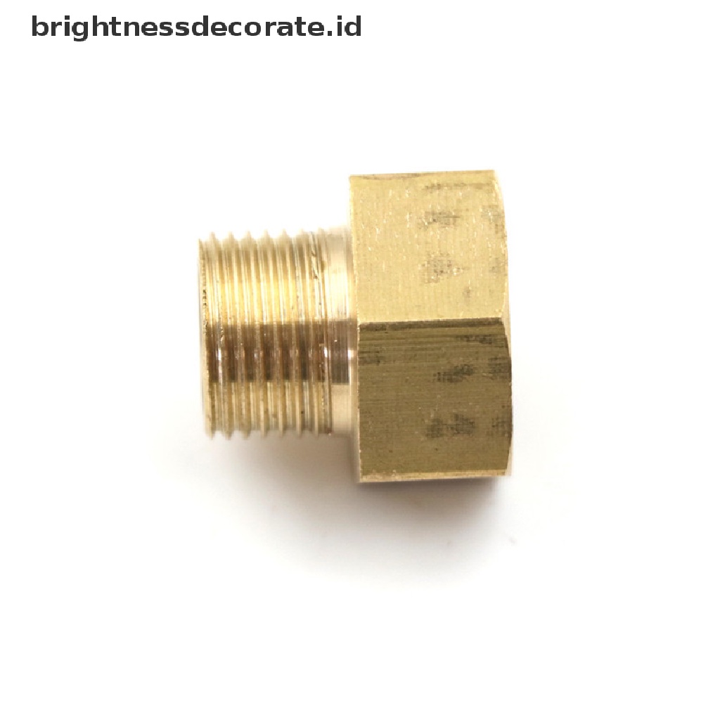 Adaptor Pipa Koneksi BSP Female Ke Male 1 / 2 &quot;3 / 8&quot; BSP Bahan Kuningan