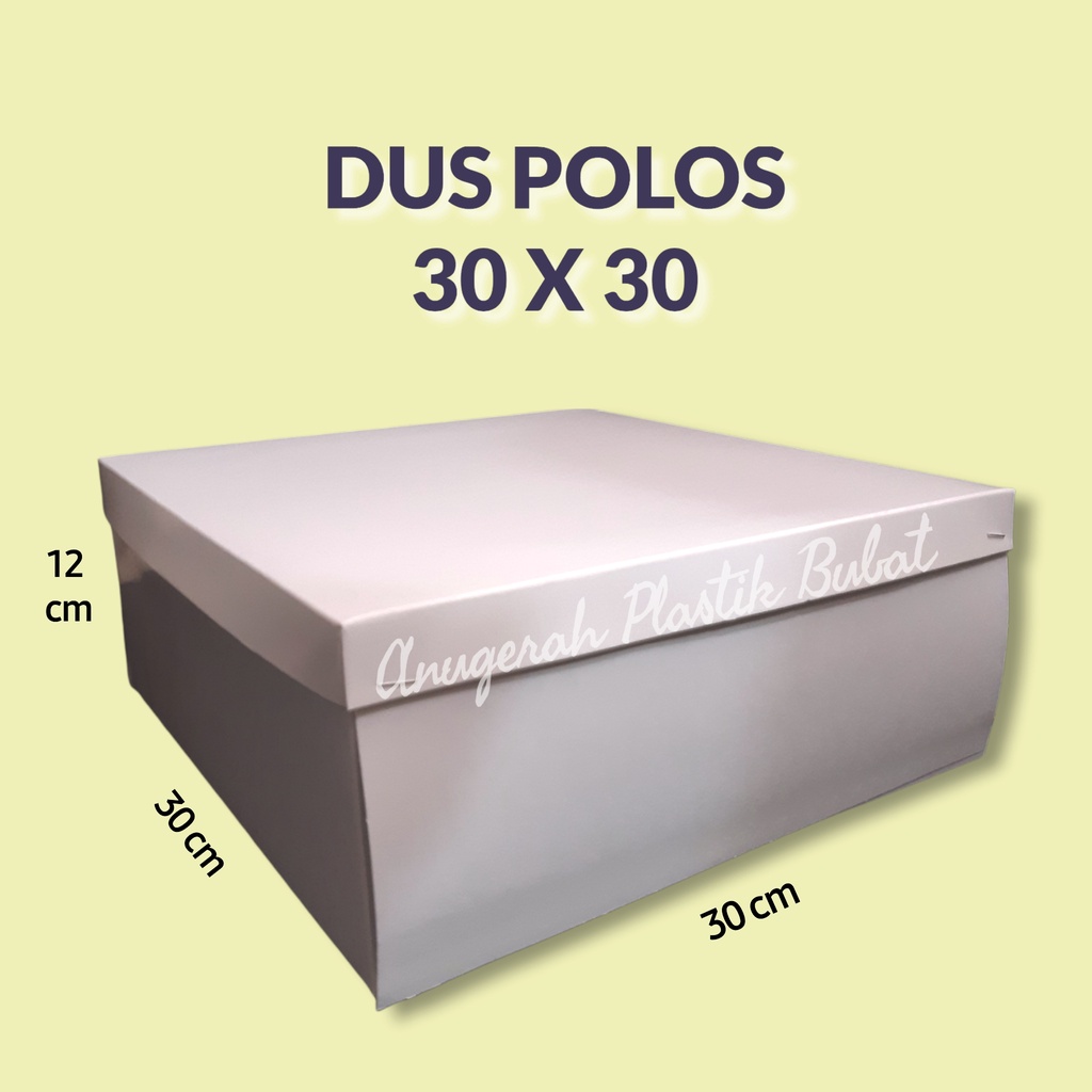 

Dus Nasi Putih Polos 30x30x12 Cm Isi 5 Pcs/ Dus Nasi Tebal/ Dus Snack Jumbo/ Dus Kue Tart