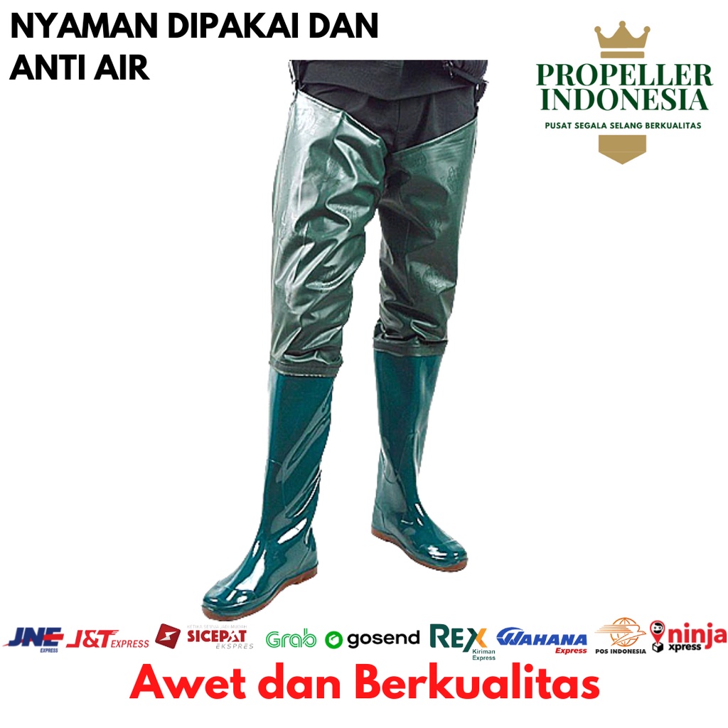 Sepatu Sawah Anti Keong Petani Nelayan Anti Air Boots Wanita Pria Rawa Kebun Ternak Mancing Celana 75 CM Anti Slip Bot But Serbaguna Tahan Air