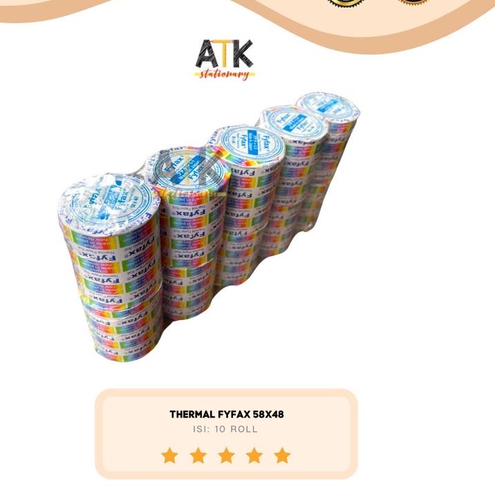 

Berkualitas Thermal Paper Kertas Kasir Fyfax 58X48 atk