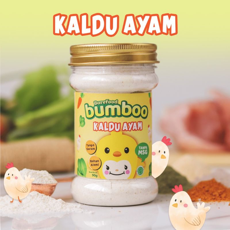 BUMBOO Kaldu Asli MPASI Anak 90GR No MSG / Tanpa Gula &amp; Garam / Kaldu Ayam Jamur Bahan Alami Tambahan Sayur Asli