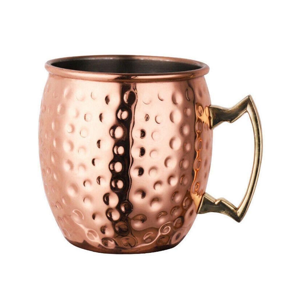 Lanfy Mug Copper Plated 550ml Stainless Steel Perlengkapan Minum Makan Cocktail Gelas Bir Cangkir