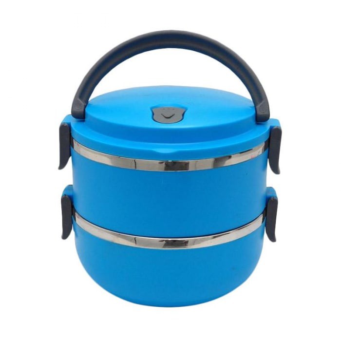 Lunch box rantang bekal tempat bekal makanan stainless steel susun 2 Polos