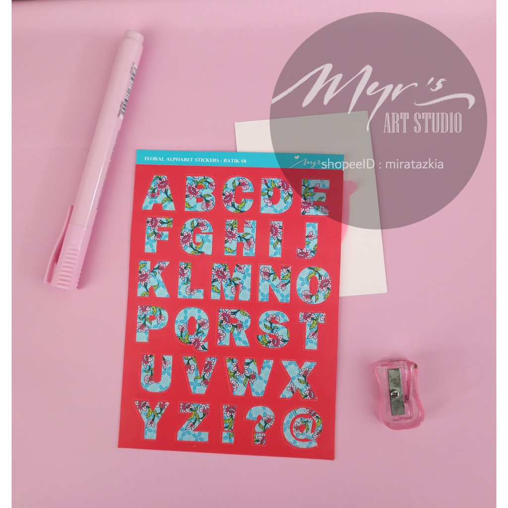 

Sticker Alphabet Batik 01