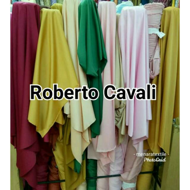 Kain Roberto Cavali Original Lembut Satin Kain Gamis Dress Kain Furing Dalaman Brokat Shopee Indonesia