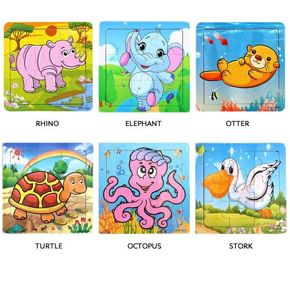 JIGSAW 4*4 WOODEN PUZZLE 4x4 /puzzle jigsaw background 16 keping/ mainan puzzle murah