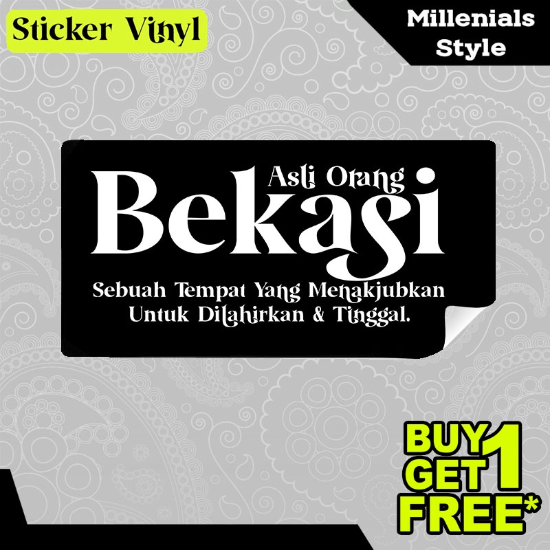 

Stiker Sticker Asli Orang Bekasi Tulisan Kalimat Gaul dan Kekinian Aesthetic Bahan Vinyl Satuan Anti Air