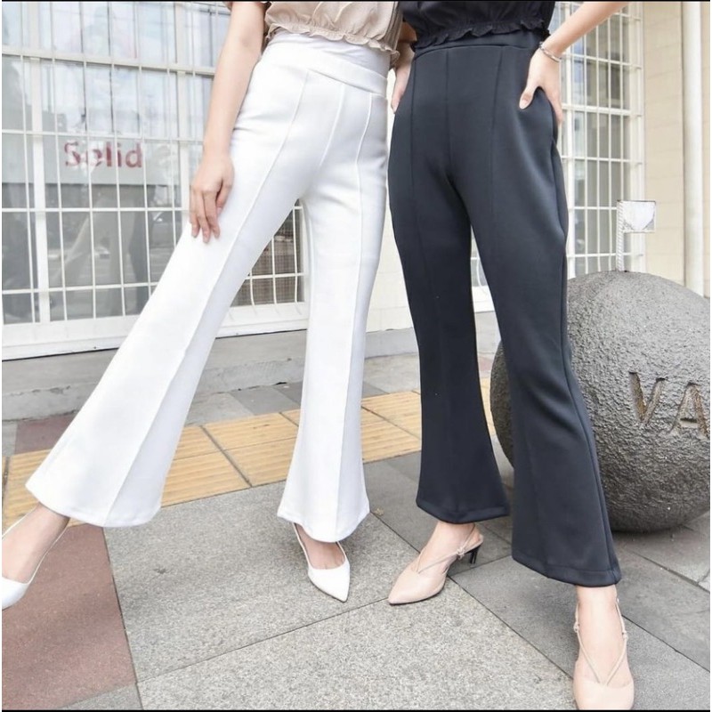 CUCI GUDANG!! (LIST DEPAN) BELL BUTTOM SCUBA/ CUTBRAY PANTS SCUBA/ CELANA PALAZO/ FLARE PANTS WIDE LEG SCUBA PANTS