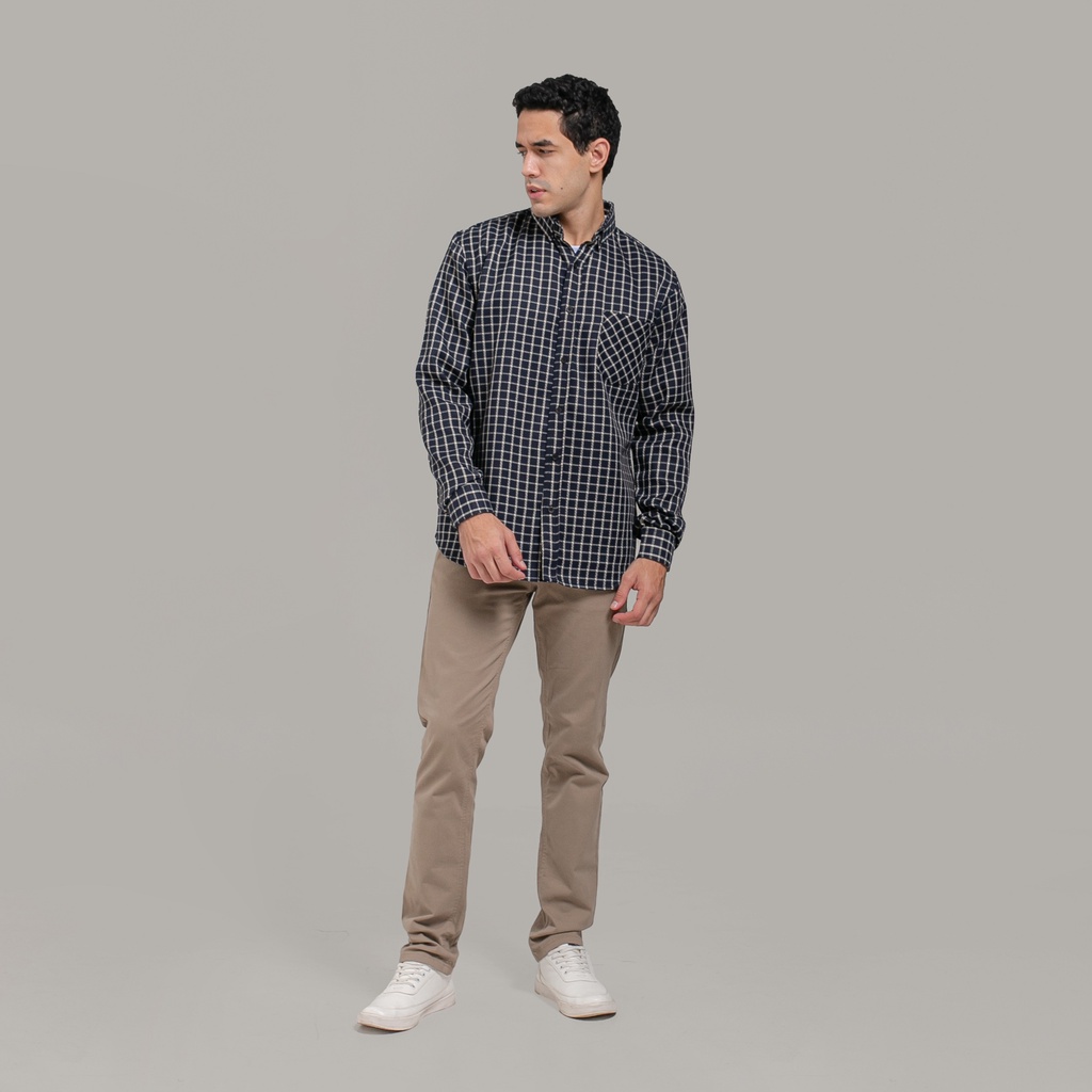 ORCA Brooks Basic Shirt Navy Checkered