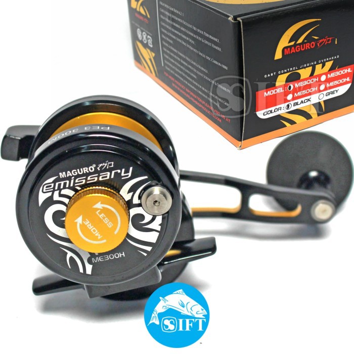 Reel OH MAGURO EMISSARY 300H/HL  | Over Head Jigging Laut Metal Body