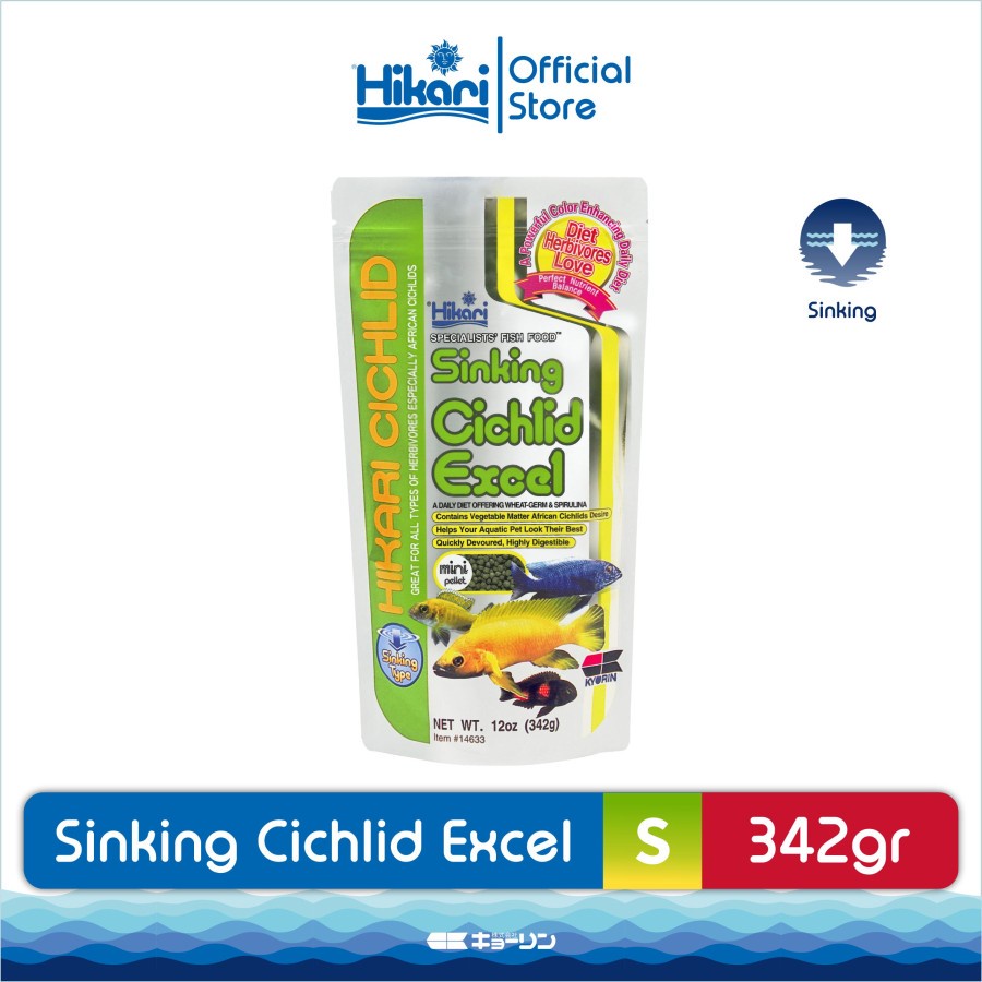Hikari Sinking Cichlid Excel 342 gr Pellet Pakan Makanan Ikan Cichild