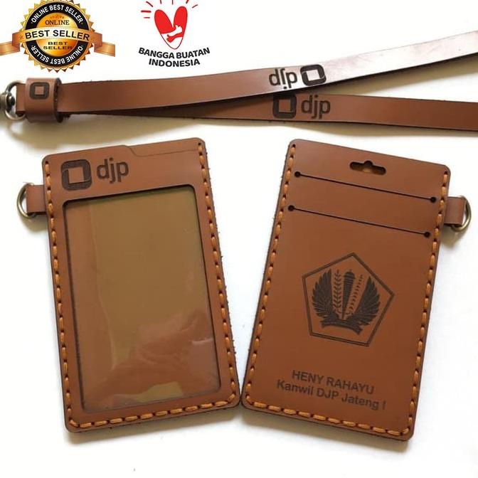 

READY COD Name Tag ID Card Holder Kulit Asli Single Custom Termurah STOK TERBATAS Kode 69