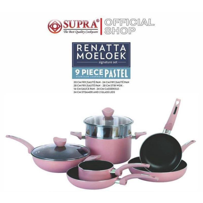 Panci Supra Renatta Moeloek 9 Pcs Set