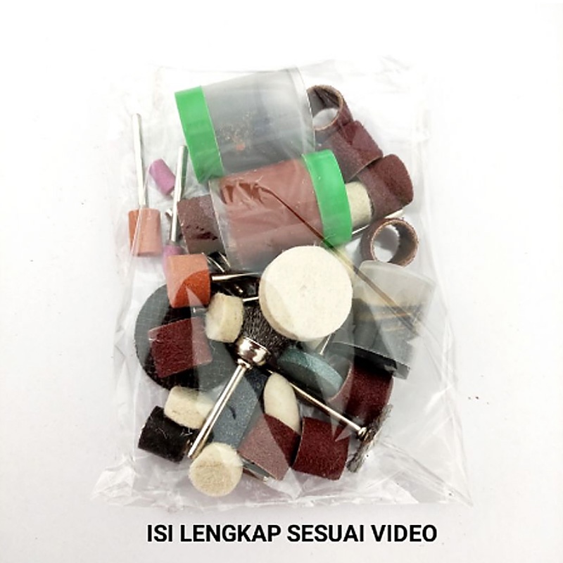Set 105 pc mata bor tuner poles potong ampelas gerinda dremel bor mini