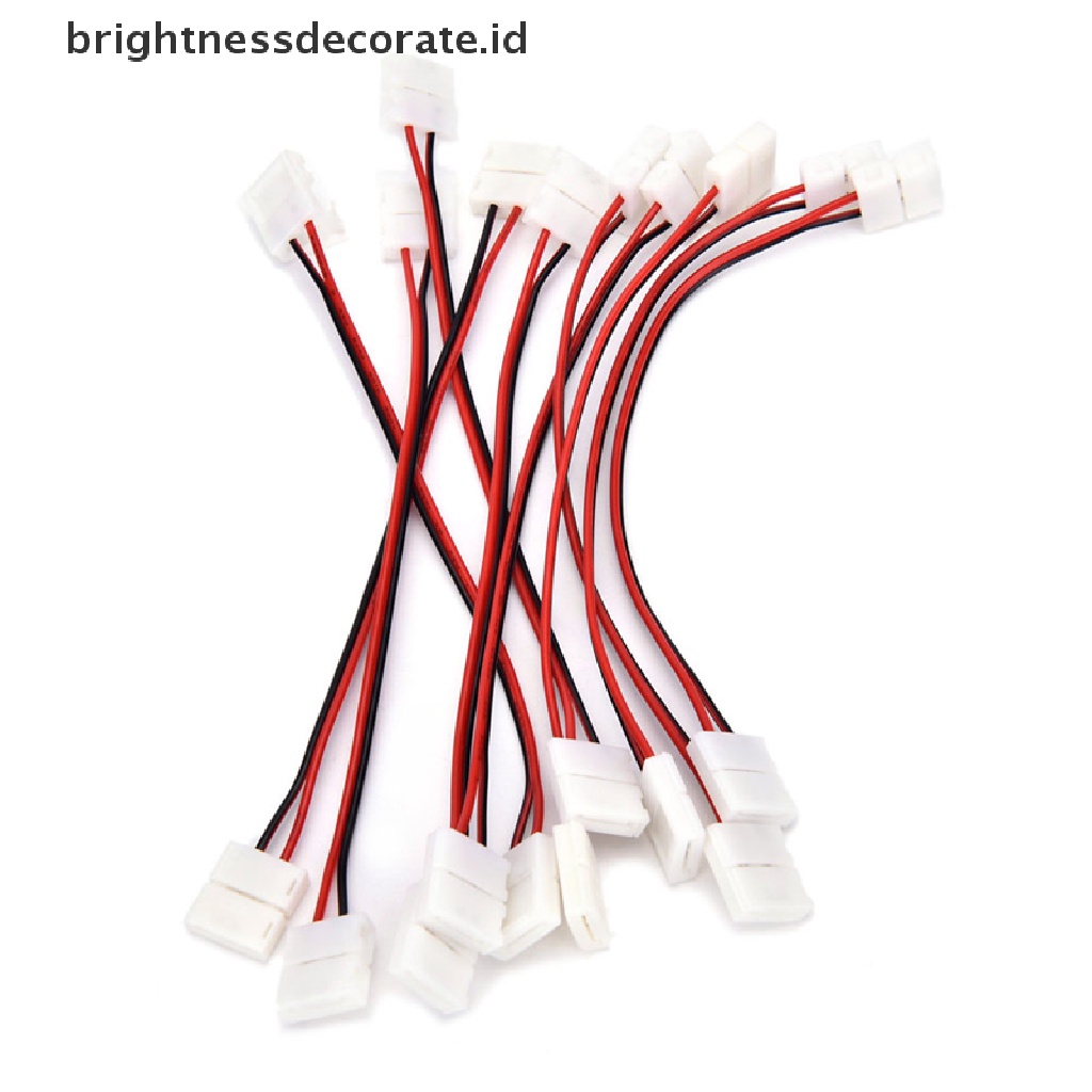 [birth] 10pcs/set  Cable 2 Pin LED Strip Connector 3528/5050 Single Color Adapter  [ID]