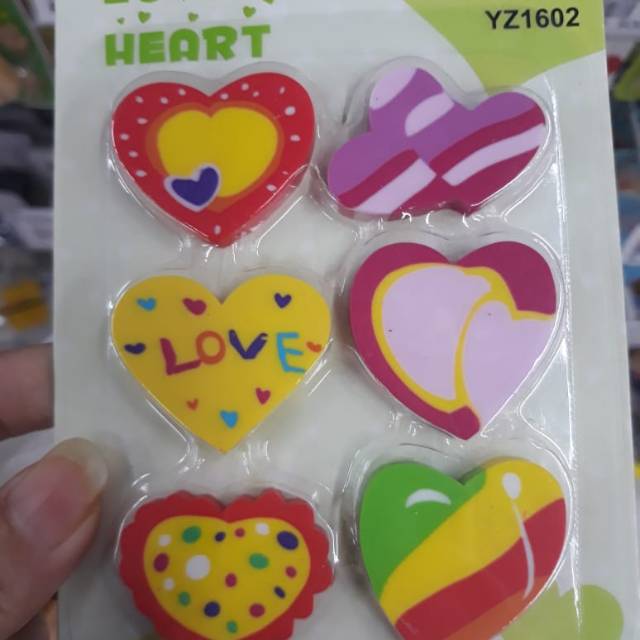 

Penghapus Pensil / Eraser Pencil Karakter Love Heart