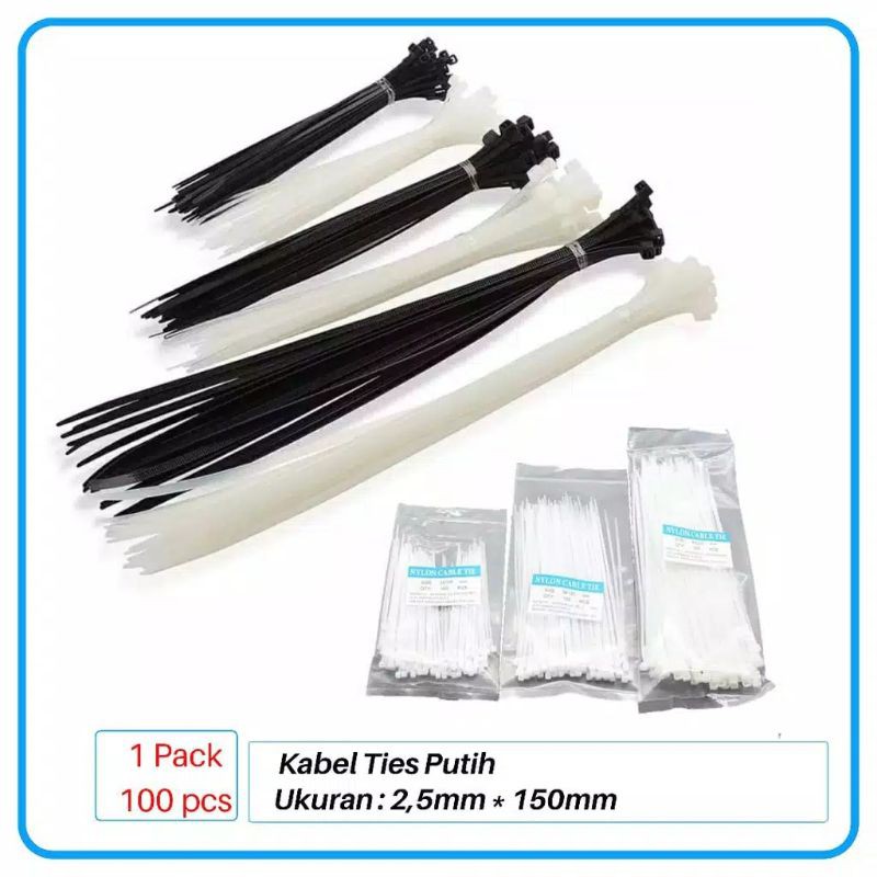 KABEL TIES 2.5MM X 150MM PUTIH