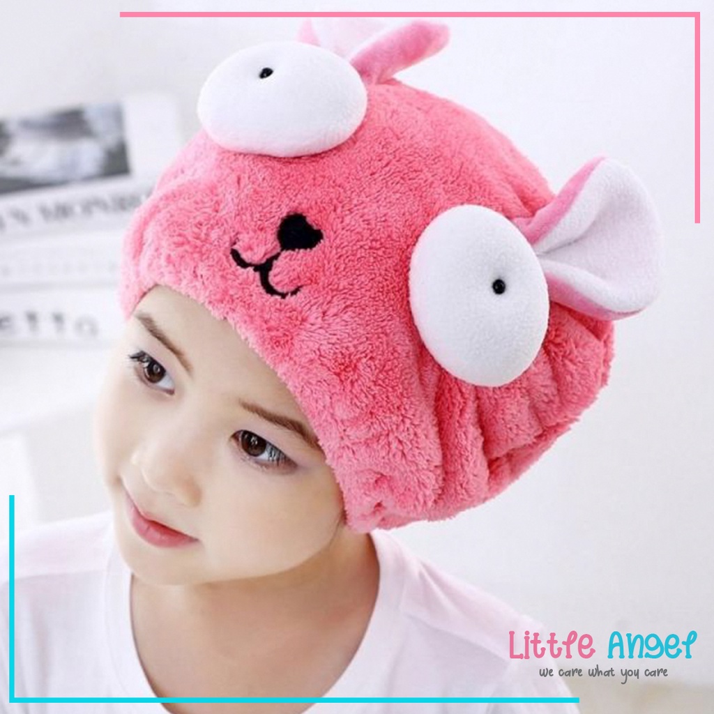 Handuk Keramas Mandi Topi Handuk Pengering Rambut Kepala Hair Tower Shower Cap Ibu Bayi Anak