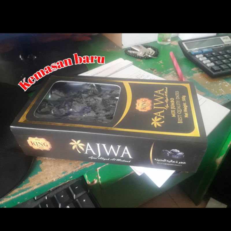 

Kurma Ajwa King Dates Aliyah Al Madinah Mix Jumbo 500gram Asli Ori 100%