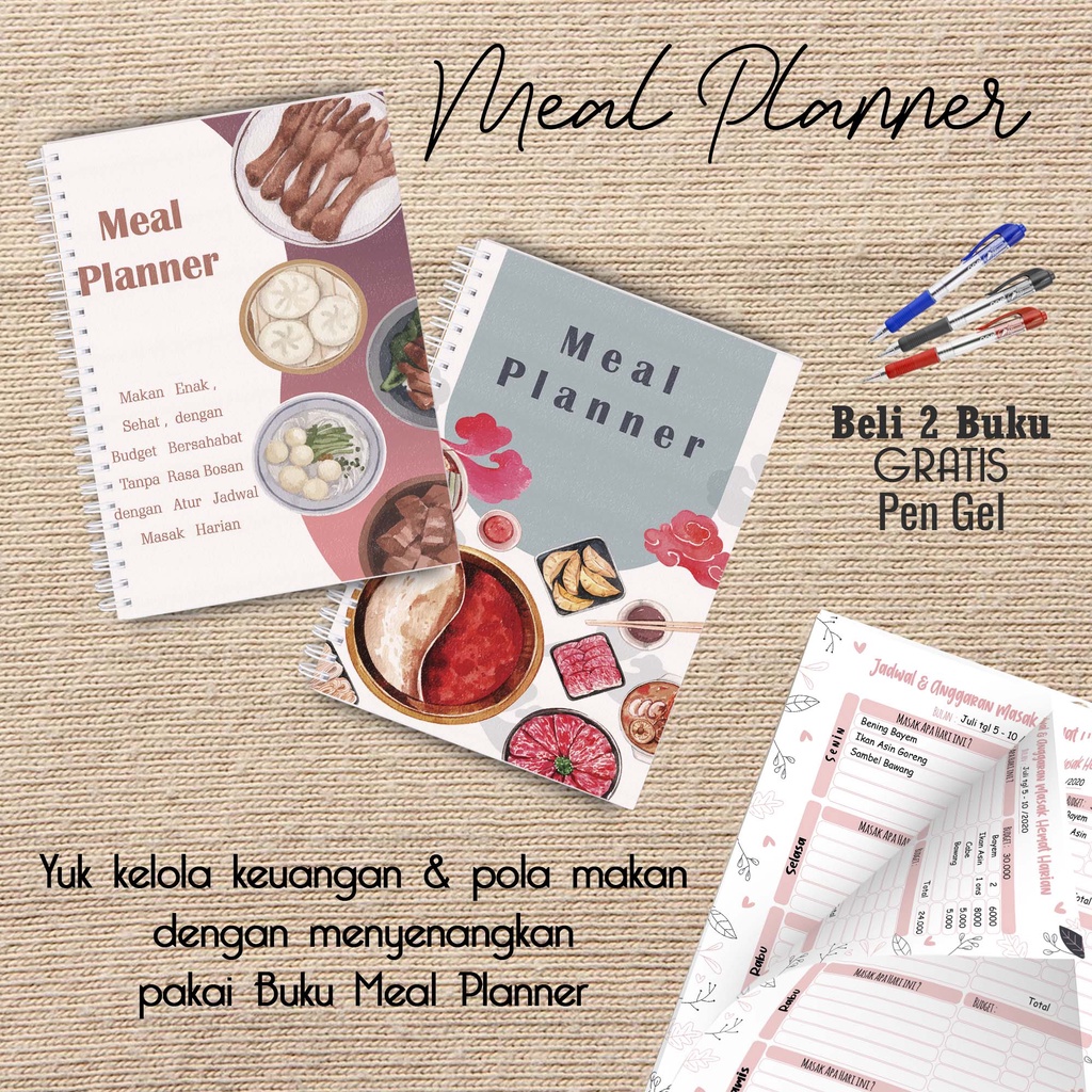 

Hanabi Meal Planner / Jadwal Menu Hemat Harian Beli 2 Buku Gratis Pen Gel Kode MP08