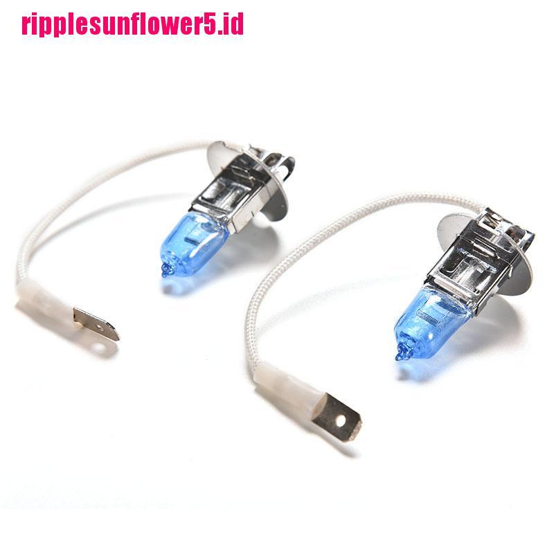 2pcs Bola Lampu Halogen H3 12V 55W Super Terang Warna Putih Untuk Mobil