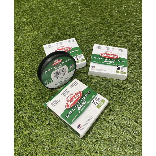 BENANG PE BERKLEY SOLUTION BRAID 100M WARNA MOSS GREEN 10-20LB MADE IN USA