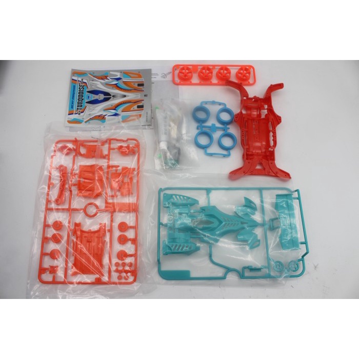 Mini 4wd Merk Ruize Beat Magnum Turquoise AR Chassis