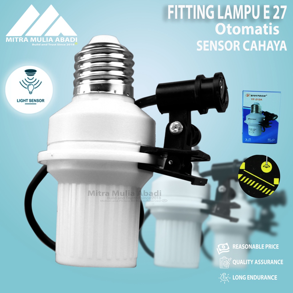 Fitting Lampu Otomatis sensor Cahaya model E27