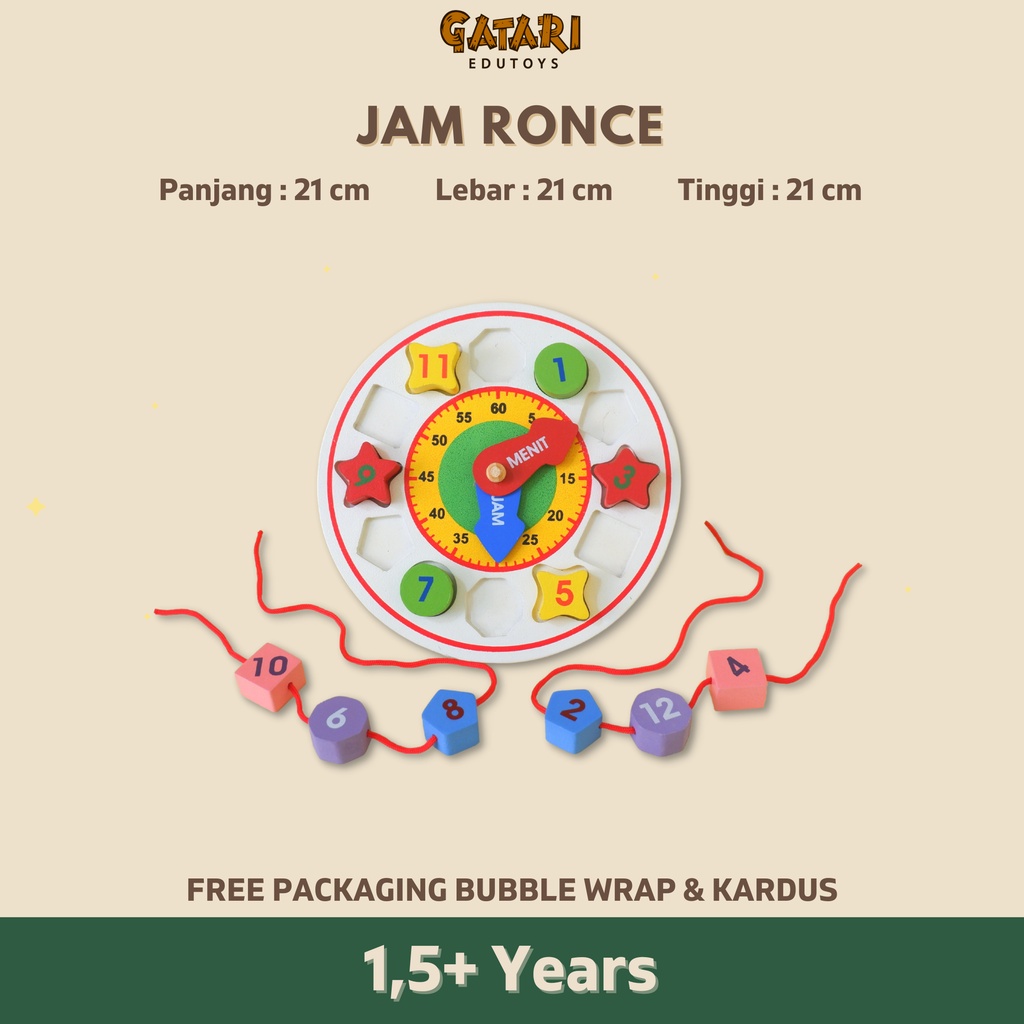 Mainan Edukasi Anak Jam Ronce Puzzle / mainan edukasi anak / mainan edukasi anak perempuan / mainan 