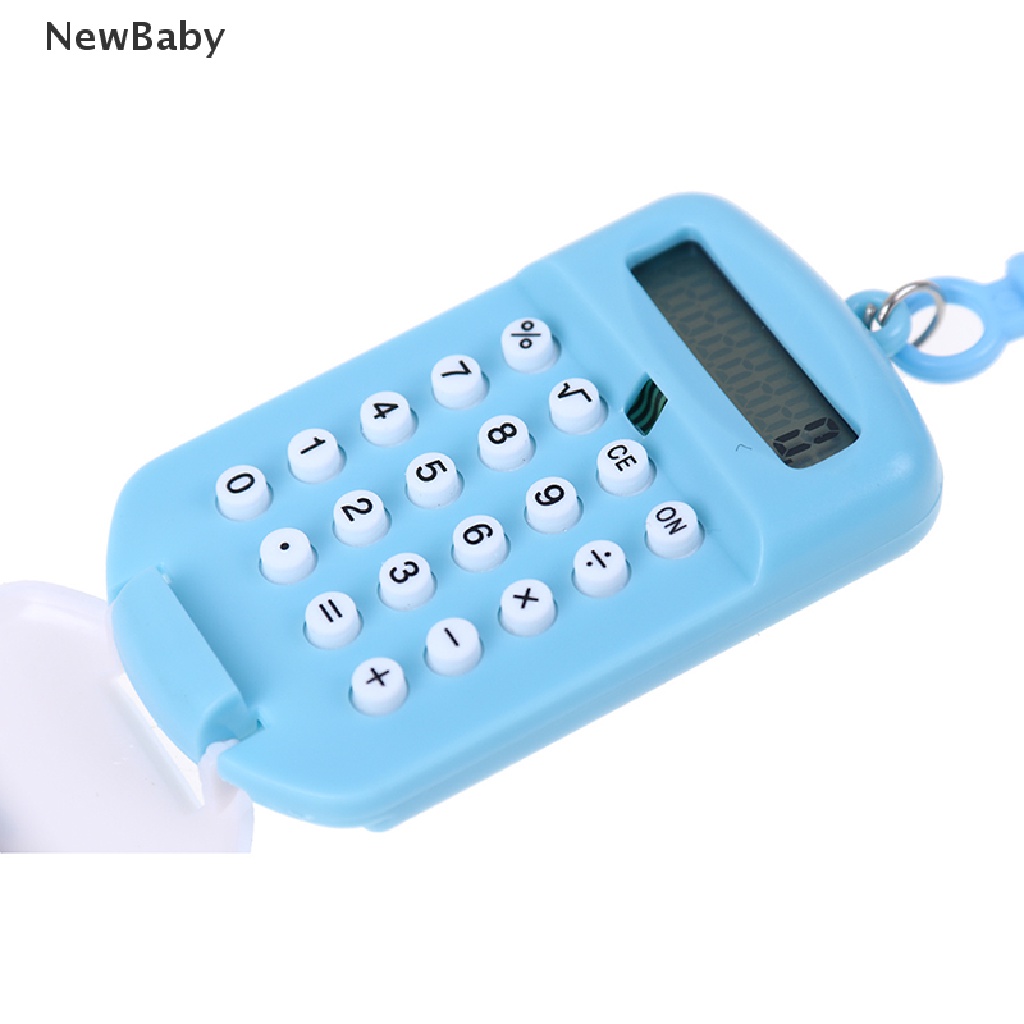 NewBaby Portable Calculator Pocket Size Creative Keychain Calculator Office Supplies ID