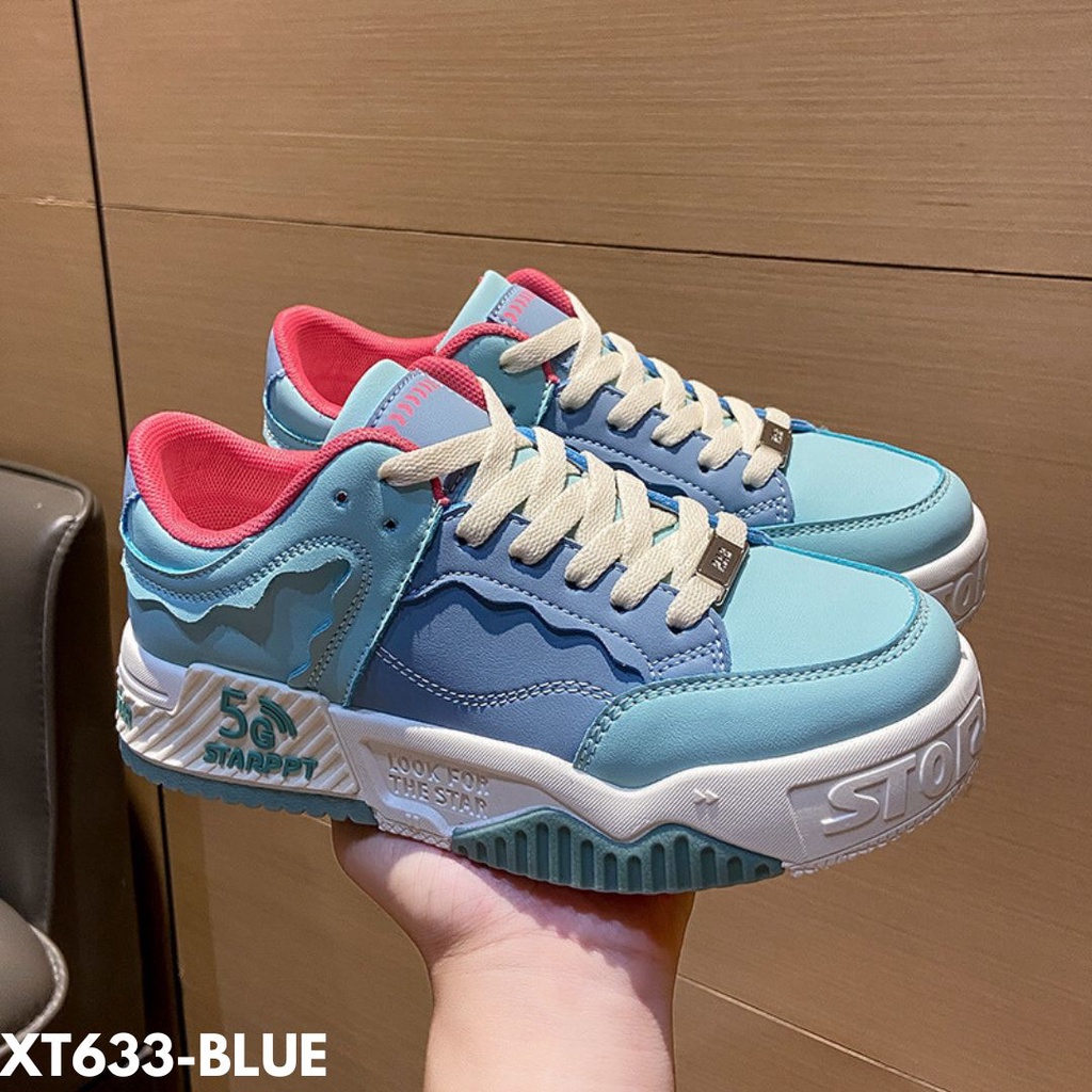 SNEAKERS WANITA KEKINIAN TRENDY NEW NORMAL STYLE SO COOL BAHAN PU IMPORT T633