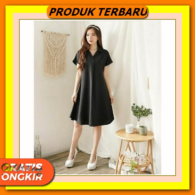Baju Dress Wanita Korea Baju Casual Dres Kaos Terusan Perempuan Button Beauties Dress Wanita Dewasa 
