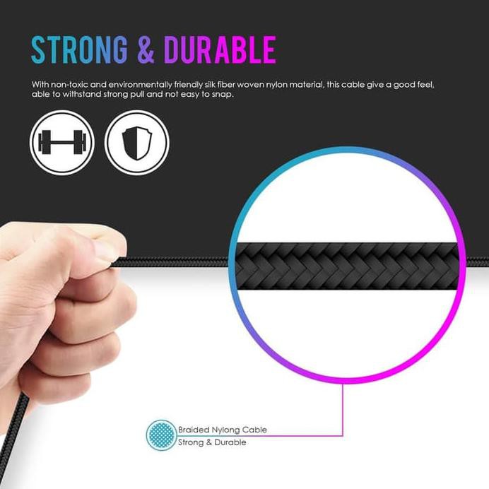 YUU USB A TO TYPE C GAMING SERIES DATA CABLE –YCBM06C