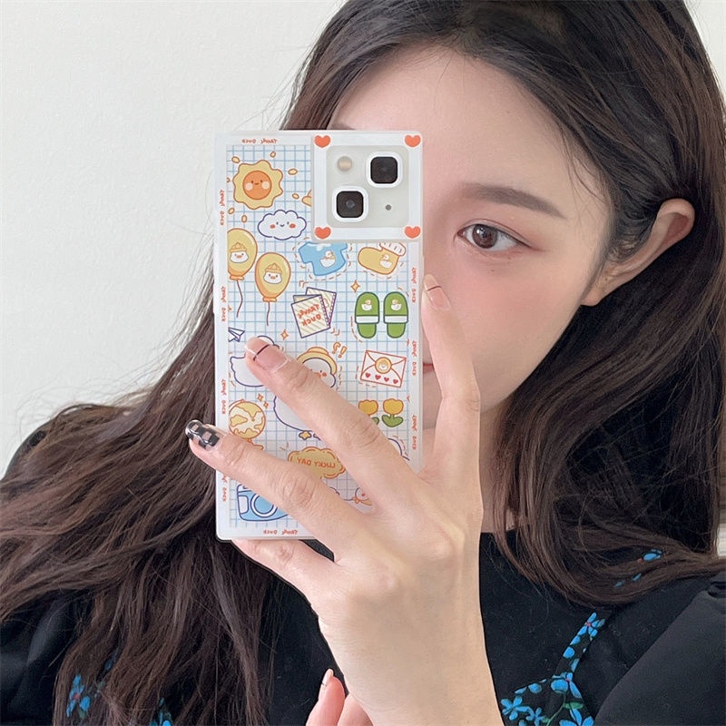 Case Motif Print Bebek Kecil Untuk IPhone 12 13 11 Pro Max X Xs Max Xr 7 8 Plus