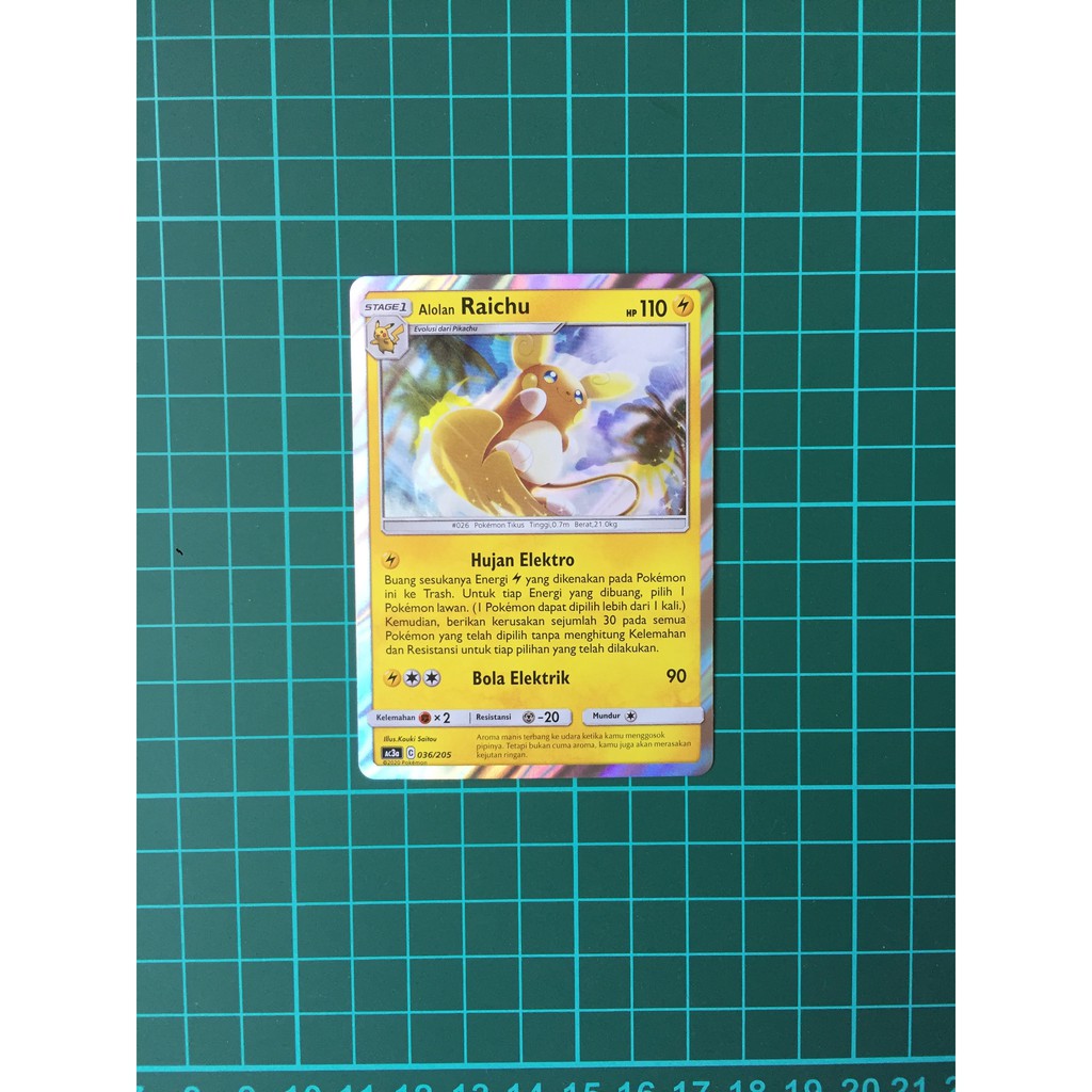 Alolan Raichu Foil Set 5 Kartu Pokemon TCG Indonesia