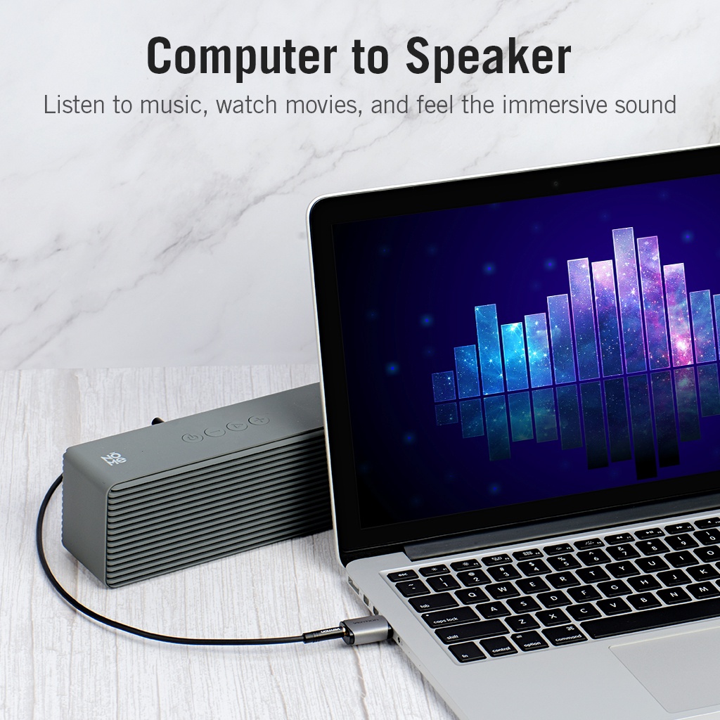 Vention Sound Card Eksternal Usb 2.0 2in1 Untuk Komputer / Speaker / Game Box