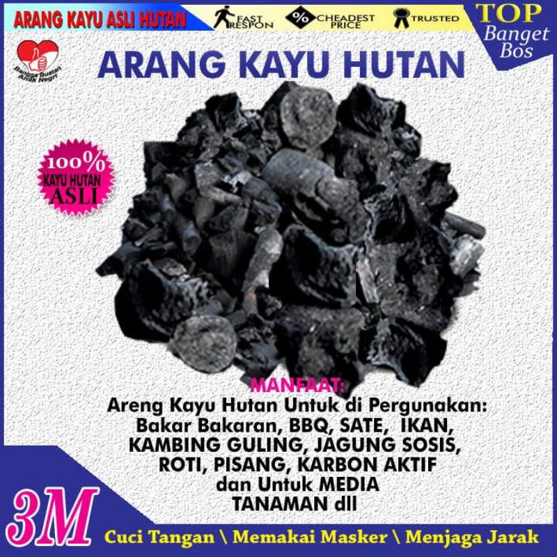 Arang kayu Hutan/ Briket Murah