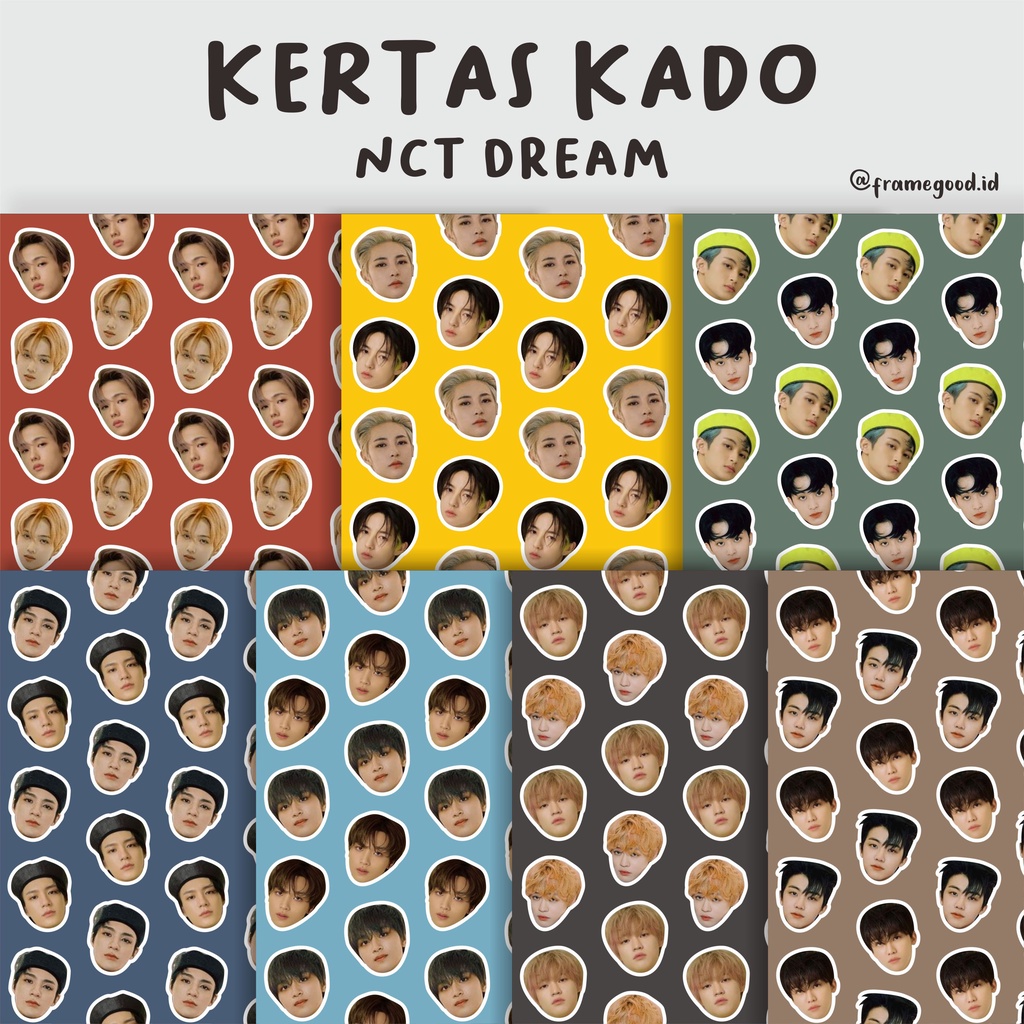 

kertas kado NCT DREAM (ukuran A3+)/ renjun jeno jaemin jisung haechan mark chenle nctzen