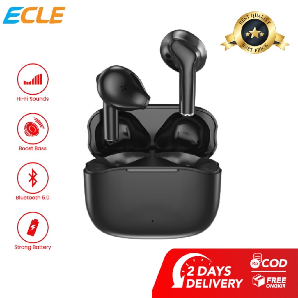 ECLE Black TWS Earphone Sport Waterproof BLUETOOTH 0riginal